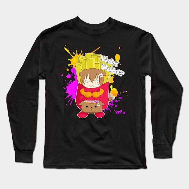 Korone Yubi Yubi Halloween Hololive Long Sleeve T-Shirt by TonaPlancarte